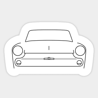 Austin Cambridge A60 classic car outline graphic (black) Sticker